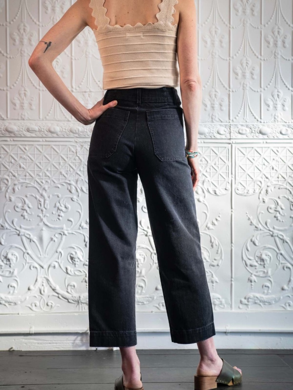 MICAELA GREG The Seamed Jean in Faded Black Fall Winter 2021 Size M - Picture 4 of 16